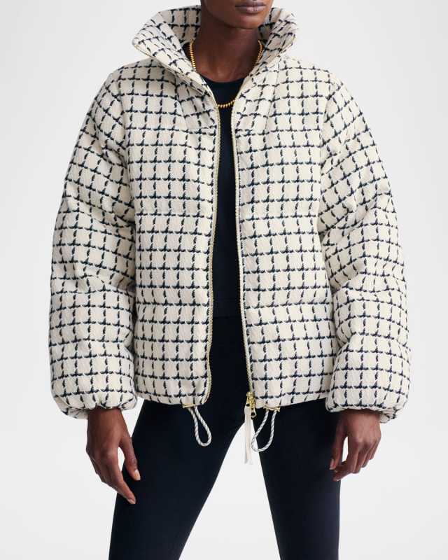 Eugene Check Short Puffer Jacket